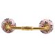 Black And Pink Floral Crackle Ceramic Bridge Handle